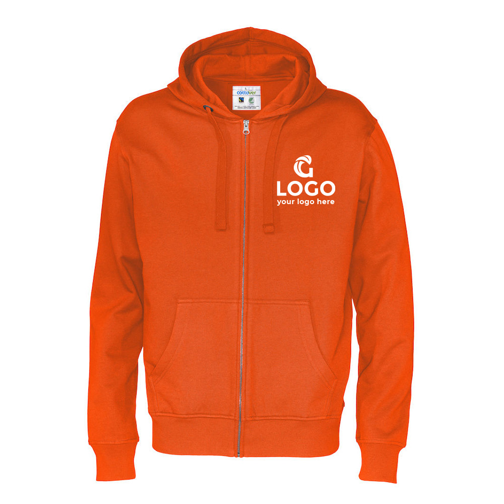 Zipped hoodie men | Eco promotional gift